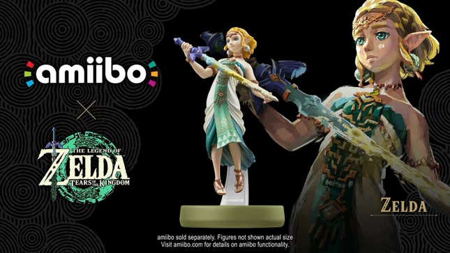 The Zelda Amiibo shows her holding a corrupted Master Sword.